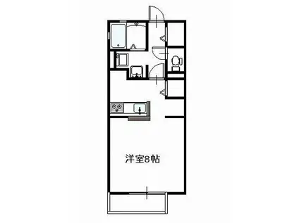 MIGNON TOU TOU(1K/2階)の間取り写真