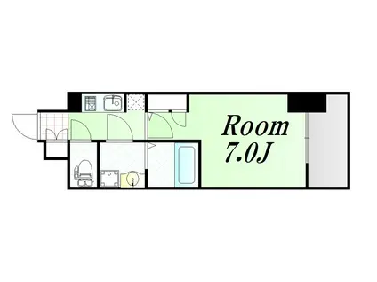 W-STYLE福島IIWISTARIA(1K/5階)の間取り写真