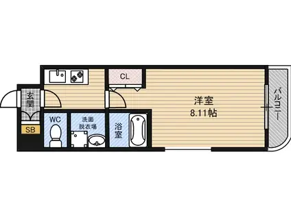 MSPAIAZZO JOTO(1K/7階)の間取り写真