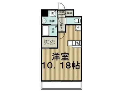 メゾン柳(ワンルーム/10階)の間取り写真