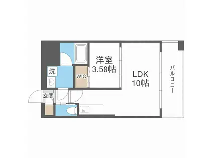 プレジオ弁天町EURO(1LDK/2階)の間取り写真