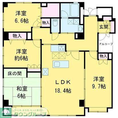 グランフレーヴ(4LDK/1階)の間取り写真