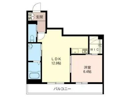 プランドール(1LDK/3階)の間取り写真