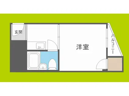 セレコート福島II(1K/4階)の間取り写真