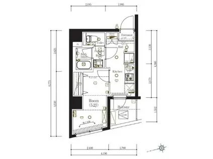 マーロ弘明寺(1K/4階)の間取り写真