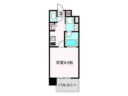 STORKRESIDENCE昭和町(1K/6階)の間取り写真
