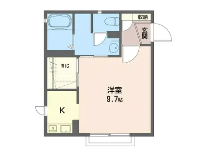 ラウム松戸(ワンルーム/2階)の間取り写真