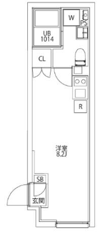 CITY WALK王子DUE(ワンルーム/1階)の間取り写真