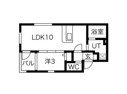 SAGITTARIUS(1LDK/1階)の間取り写真