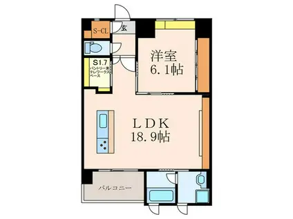 アルゴヴィラージュJONO(1SLDK/14階)の間取り写真