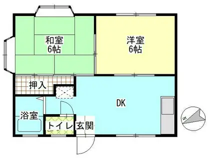 ラ・ポール(2DK/1階)の間取り写真