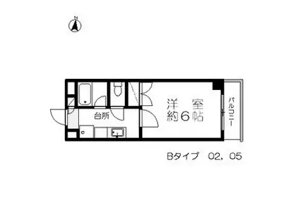 アーバンヒルズ柏木(1K/3階)の間取り写真