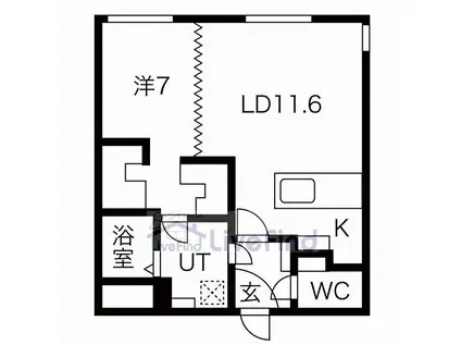 RECIDENCE SAPPORO T9(1LDK/3階)の間取り写真