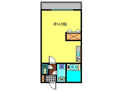 サンハイム霧島 A棟(ワンルーム/2階)の間取り写真