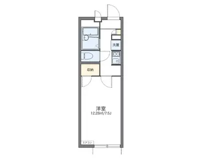 レオパレス近松II(1K/1階)の間取り写真