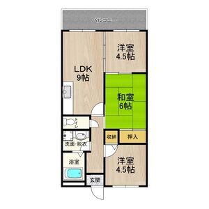 カーサフィオーレ弐番館(3LDK/2階)の間取り写真