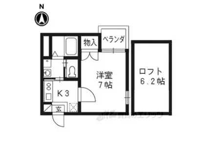 アブティール桂西口(1K/4階)の間取り写真