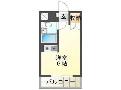 メゾンドシャル(ワンルーム/3階)の間取り写真