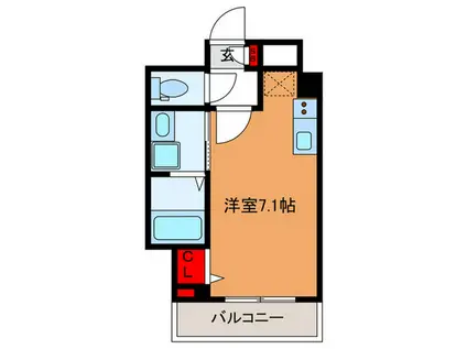 ロイヤル東日暮里II(ワンルーム/5階)の間取り写真