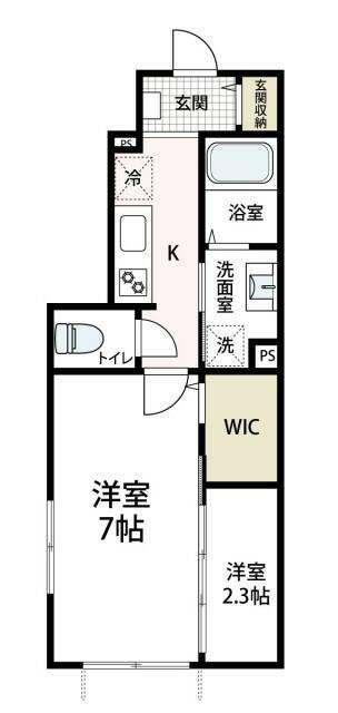 DI QUATTRO KOZASHIBUYA D(1LDK/1階)の間取り写真