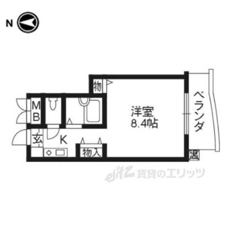 セントガーデン(1K/6階)の間取り写真
