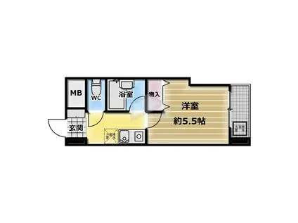 レトワール小路(1K/9階)の間取り写真