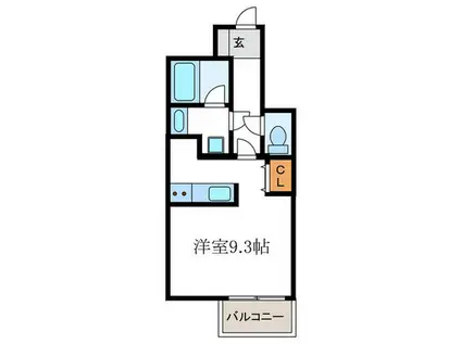 グランレブリー北白川(ワンルーム/2階)の間取り写真