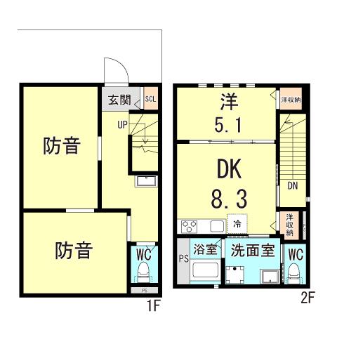 CASA ERBEN(3DK/1階)の間取り写真