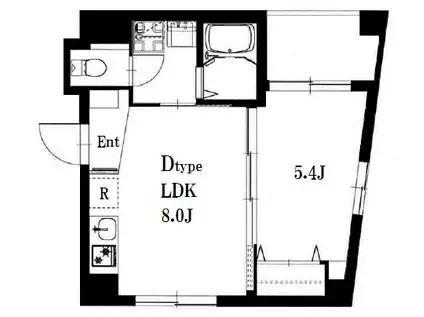 BCASA LAZO FUJISAKI(1K/4階)の間取り写真