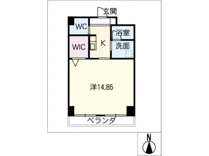 セイコービル(1K/3階)の間取り写真