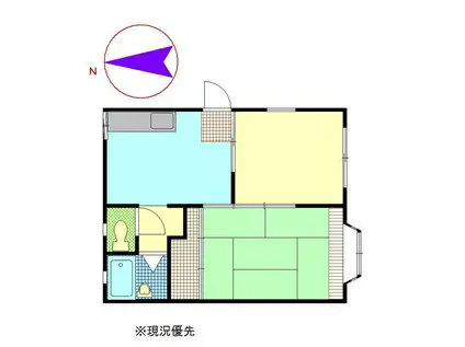 メゾンサンエム(2DK/1階)の間取り写真