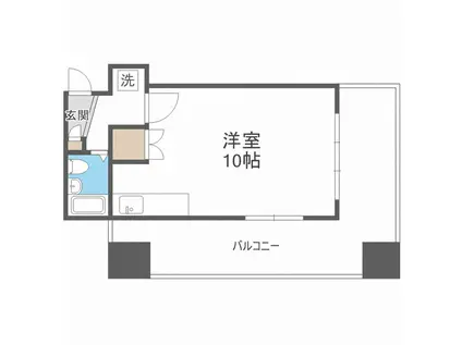 エクレール夕陽ヶ丘(ワンルーム/11階)の間取り写真