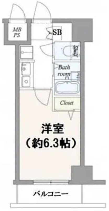 菱和パレス明大前壱番館(1K/2階)の間取り写真