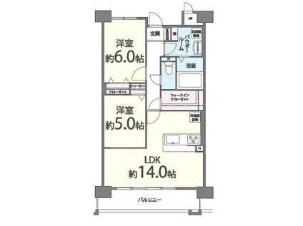 ネクスト吉塚(2SLDK/3階)の間取り写真