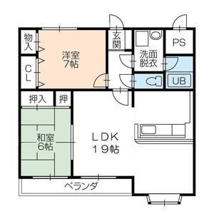イースト8(2LDK/2階)の間取り写真