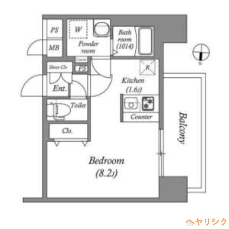 SHOKEN RESIDENCE名古屋(ワンルーム/11階)の間取り写真