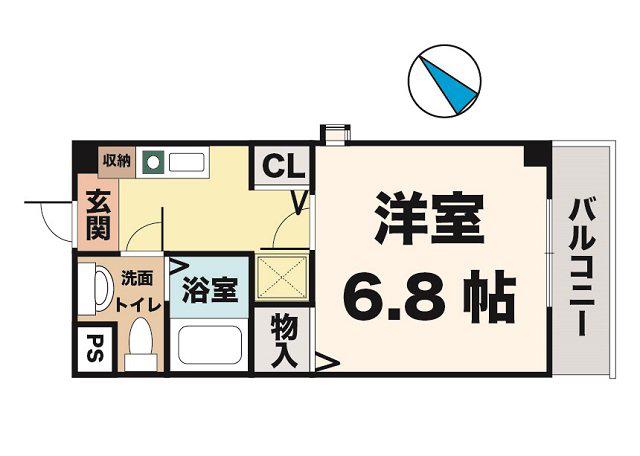 ユースパレス佐野(1K/4階)の間取り写真