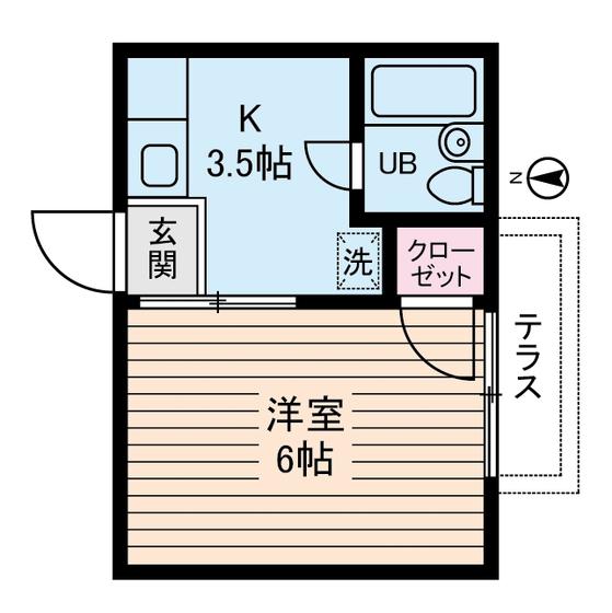 マディソン新大塚(1K/1階)の間取り写真