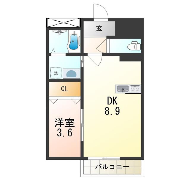 ENJYU(1LDK/2階)の間取り写真