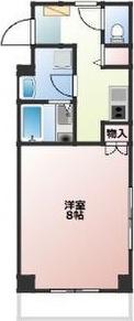 BLUE SQUARE(1K/3階)の間取り写真
