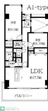 TLRレジデンス磯子駅前(2LDK/3階)の間取り写真