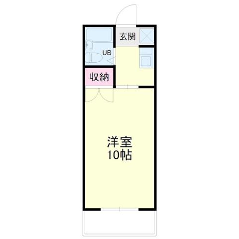 マンションKM-1(1K/3階)の間取り写真
