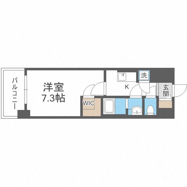 ファーストフィオーレ福島野田II(1K/5階)の間取り写真