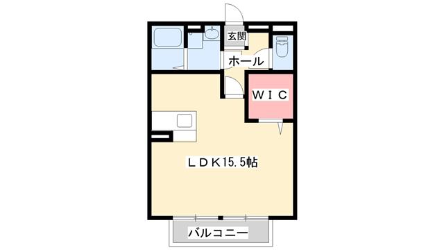 デスパシオ(ワンルーム/1階)の間取り写真