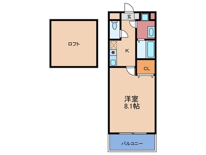 RECESS COURT2(1K/4階)の間取り写真