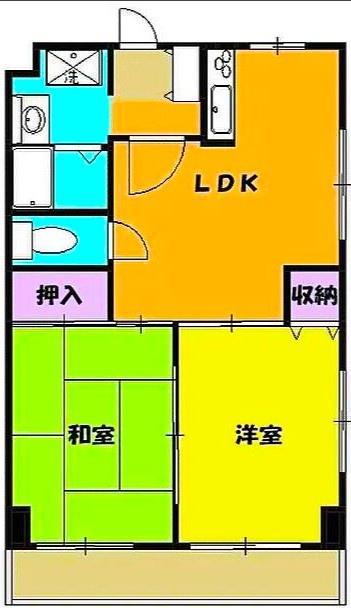 メゾンクラブエコー(2LDK/3階)の間取り写真