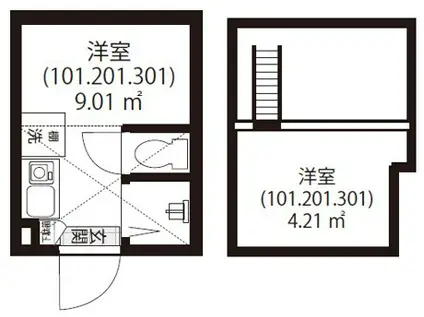 GURANA OKUBO(ワンルーム/1階)の間取り写真