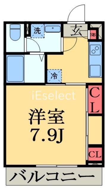 リブリ・MYU(1K/1階)の間取り写真