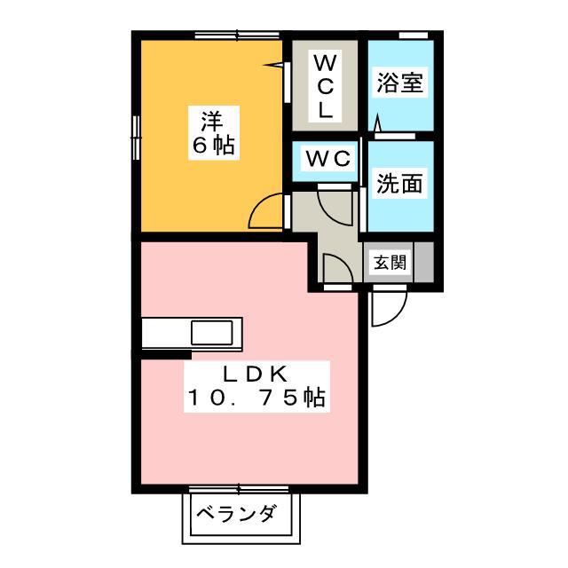 TIERRA COURT(1LDK/1階)の間取り写真