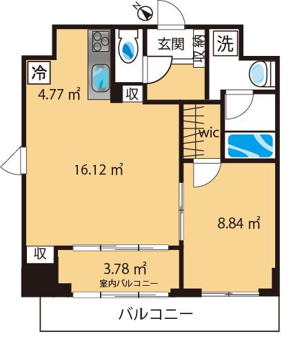 セシーズイシイ3(1LDK/5階)の間取り写真